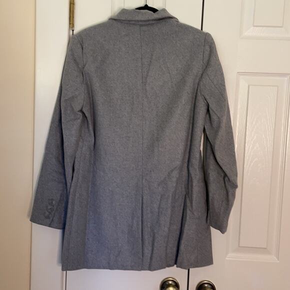 NWOT Ellos Gray Wool Blend Blazer Size 10 W - Picture 3 of 7
